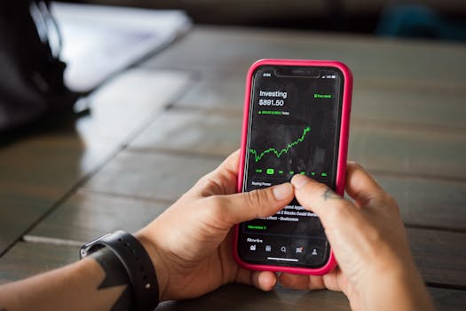 Solar panel monitoring app on a smartphone